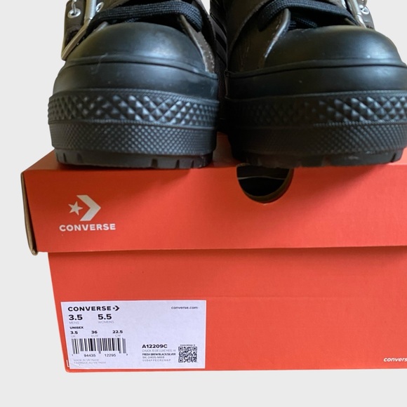 NWB Converse Chuck 70 De Luxe Heel Leather & Buckles Boots Women's Sz 5.5 Brown - Picture 13 of 16